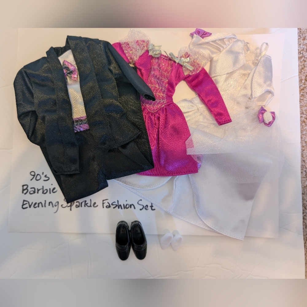 Barbie Evening Fashion Set - Pink, White & Black